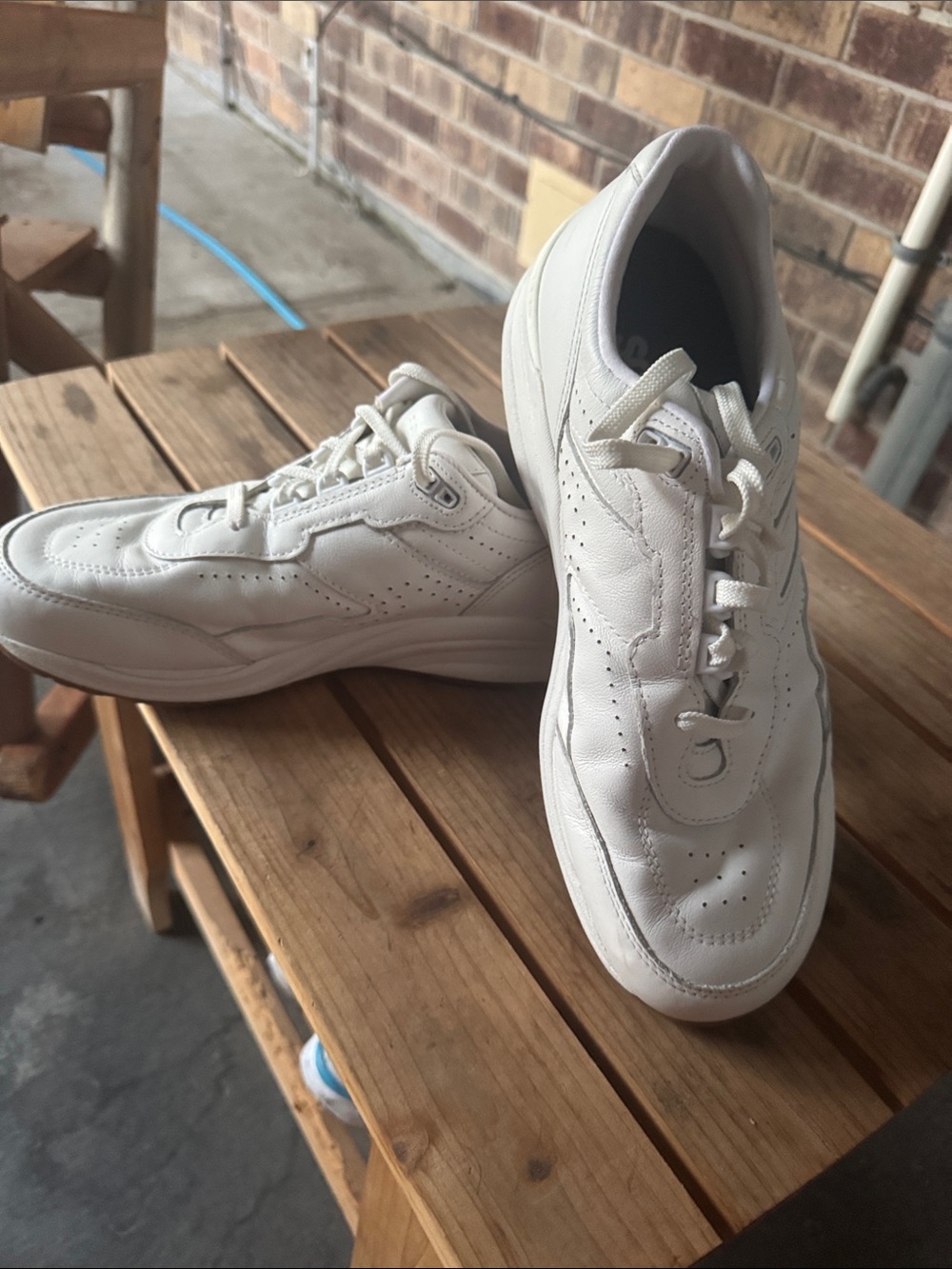 SAS Men's All-White Leather Athletic Sneakers